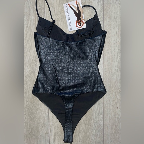 NWT Naked Wardrobe - The Sultry Croc Bodysuit - Picture 5 of 5